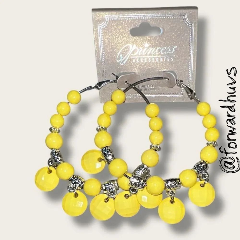 Bundle Sale 3 for $15 | Princess Accessories Yellow Hoop Earrings